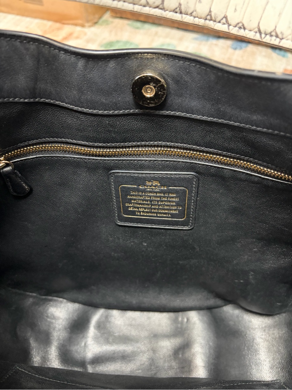Coach NOMAD HOBO GLOVETANNED LEATHER
HANDBAG PURSE with Snake-Print Strap - Picture 10 of 14